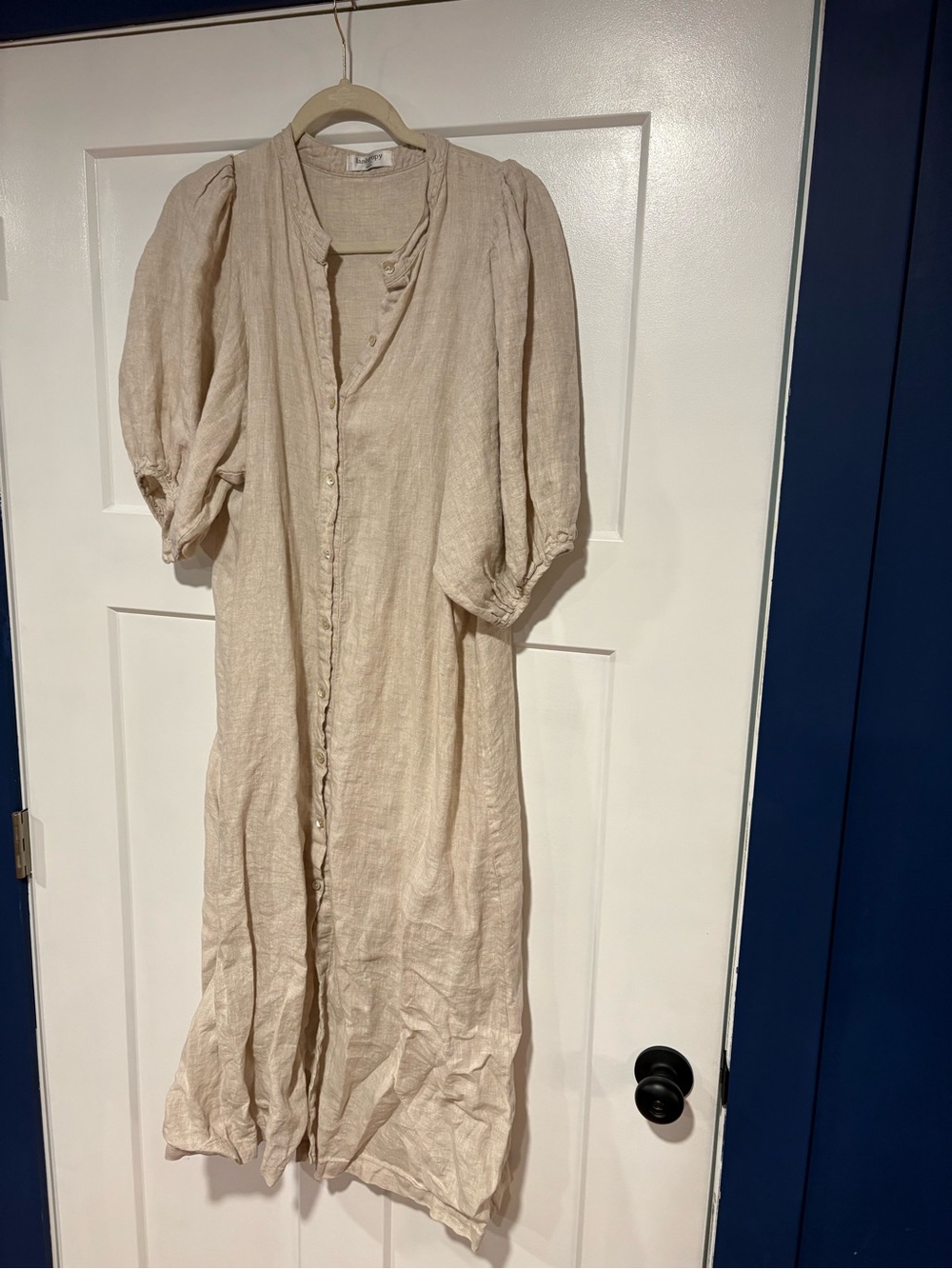 Lanhtropy bubble 100% linen dress